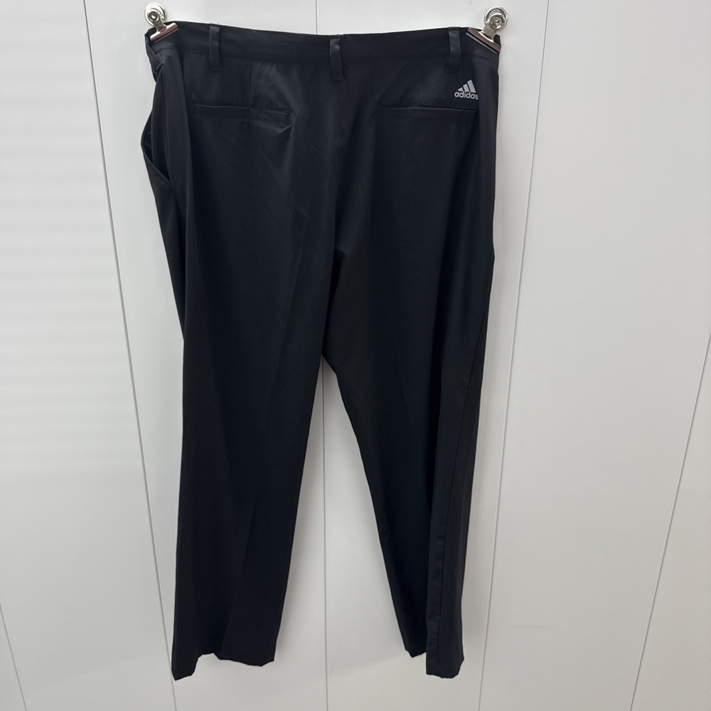 Adidas Men's Black Golf Pants Flat Front Gripper Waistband 38x30
